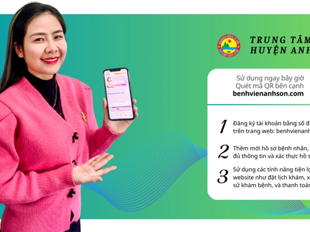 Trung tâm Y tế Anh Sơn Tự Hào Giới Thiệu Tính Năng Đặt Lịch Khám Online - Chăm Sóc Sức Khỏe Chưa Bao Giờ Dễ Dàng Đến Thế!