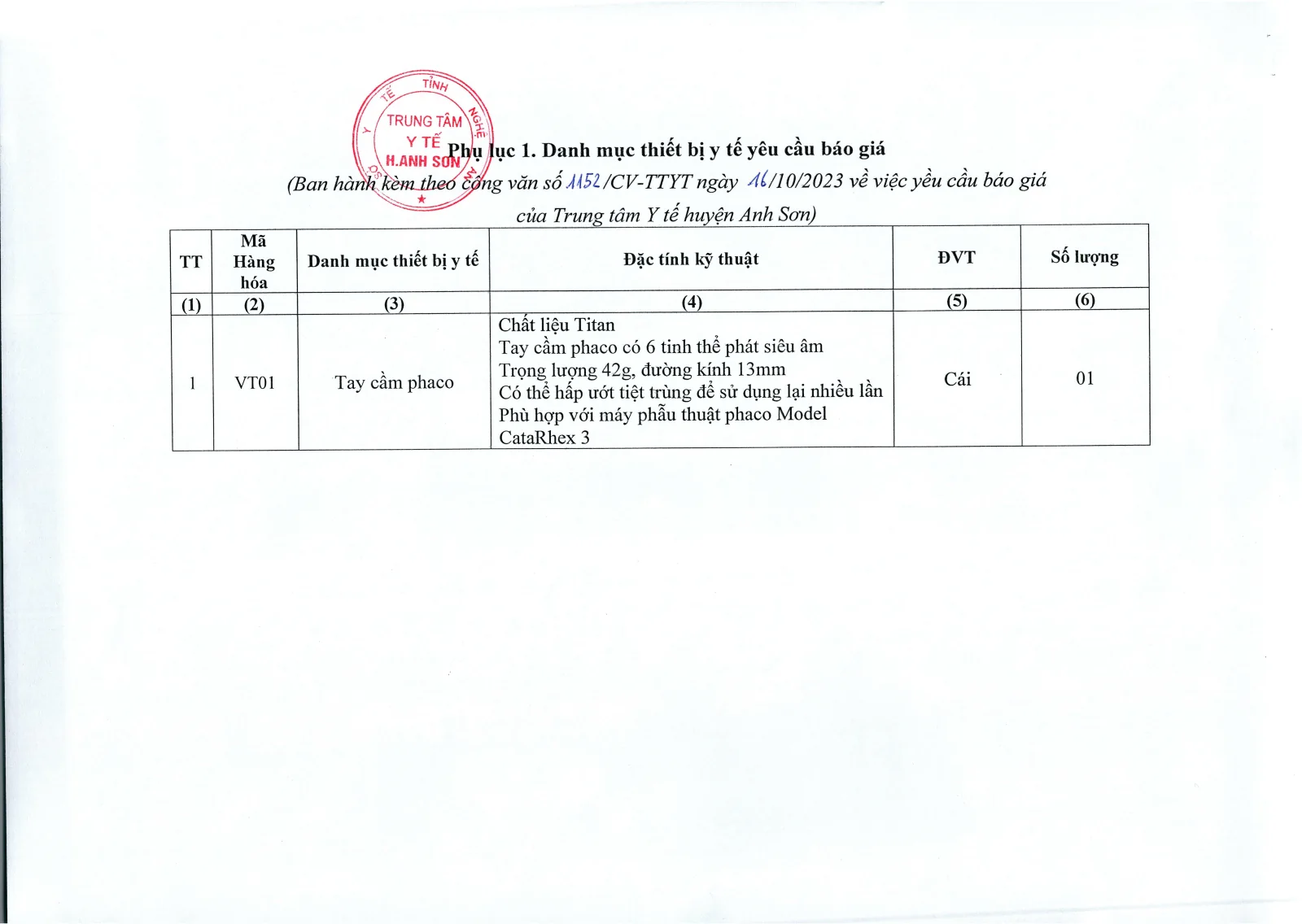 Trang 3 – File scan Yêu cầu báo giá