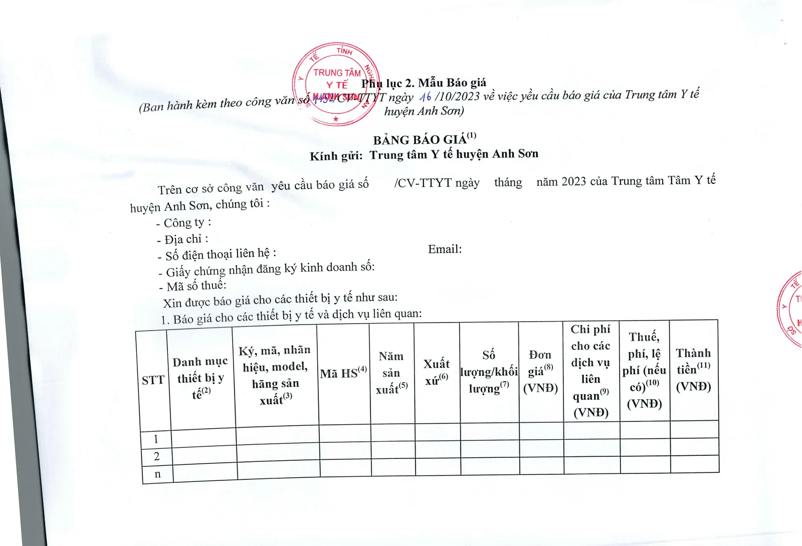 Trang 4 – File scan Yêu cầu báo giá